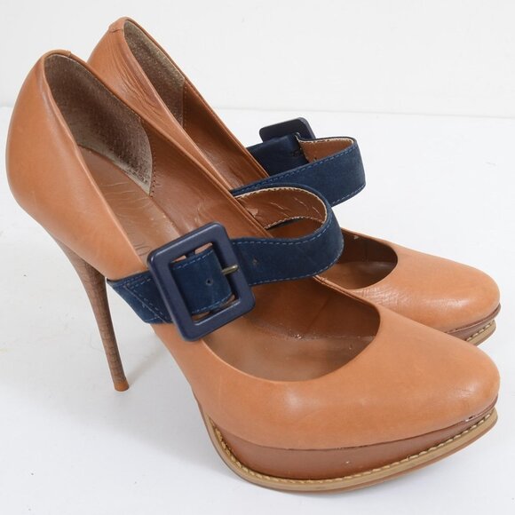 Lilly's Closet Maryjane Two-Tone Pump Stiletto Heels Size 8.5 (EUR 39) - Picture 4 of 6